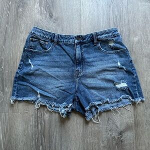 Soundstyle Hope High Rise Distressed Denim‎ Women Shorts Size 12